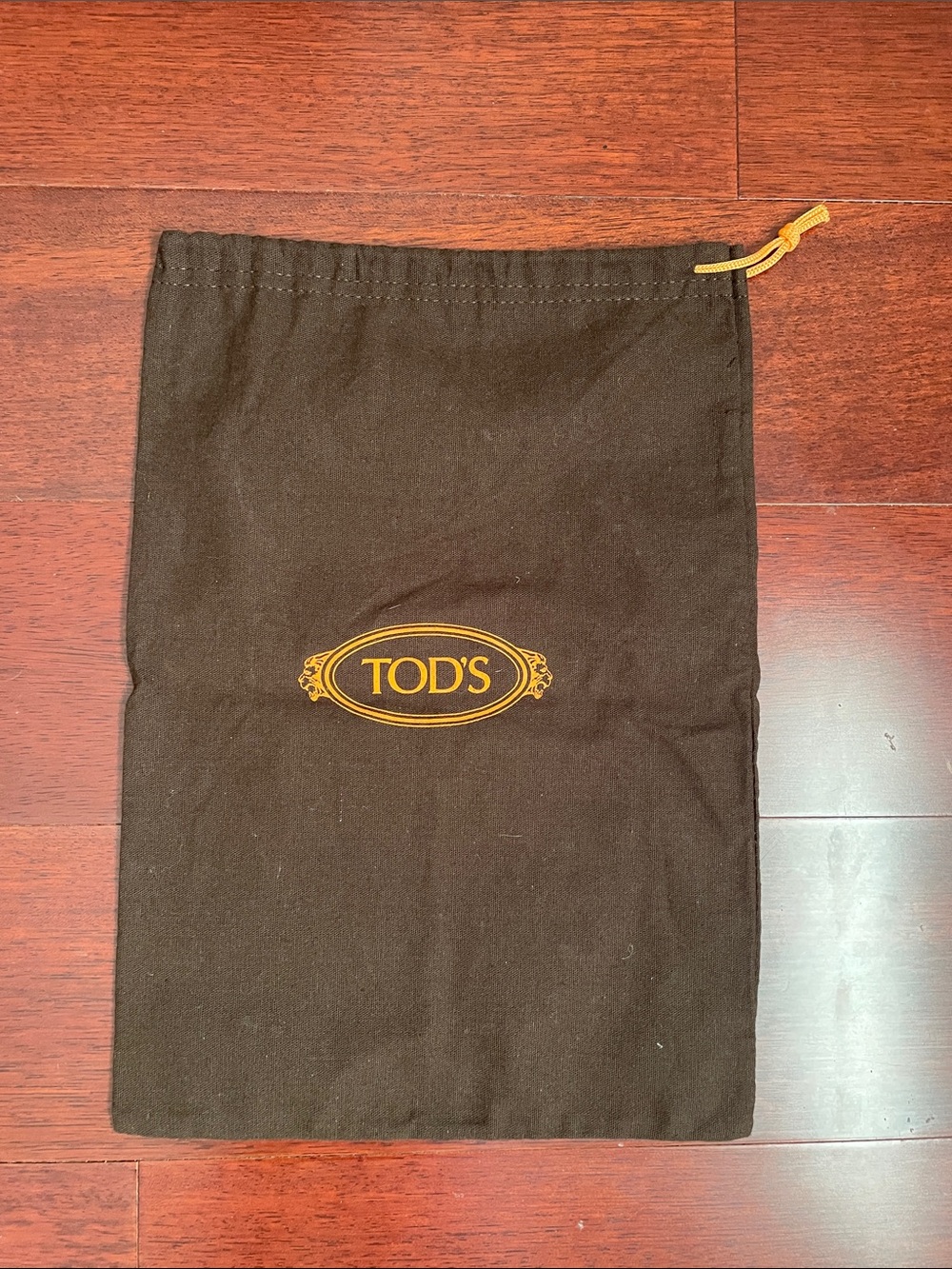 TOD'S Brown Dust Bag with Yellow Logo